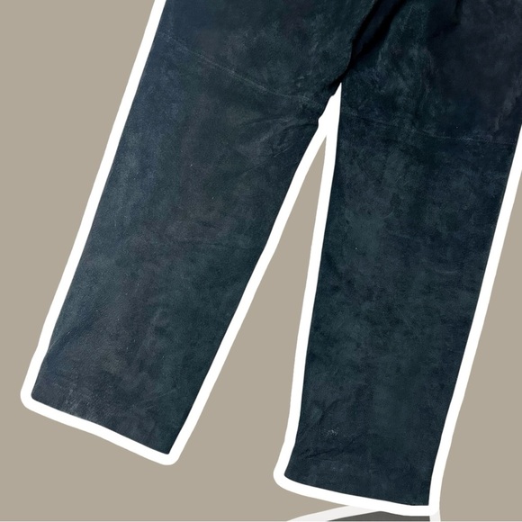 Liz Claiborne Vintage Black 100% Genuine Suede Trousers Size 10 - Picture 12 of 12